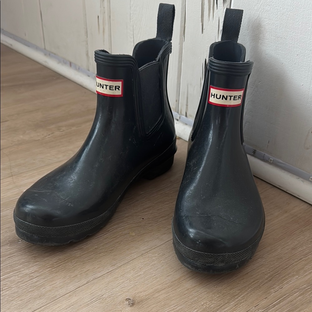 Hunter Classic Black Ankle Boots